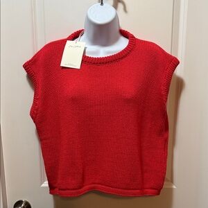 Easy Clothes Coral Cropped Knit Top